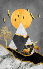 装饰画 新中式山水画