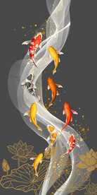 高清分层透明底平开门打印图