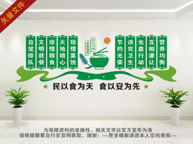 文明食堂文化墙
