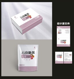茶叶包装效果图和平面图 