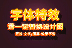 金光闪闪3D立体字