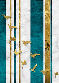 装饰画 大理石纹 竖条