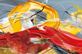 装饰画 彩色抽象画 油画