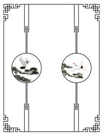 高清分层透明底推拉门打印图