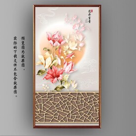 新中式花开富贵花鸟国画装饰画