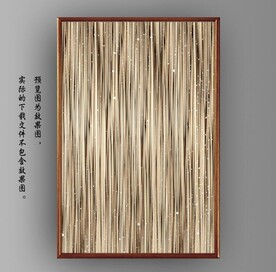 抽象金色条纹玄关装饰画