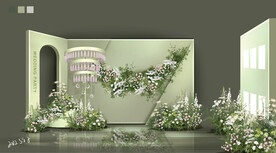 紫色牛油果绿迎宾区