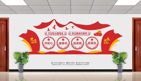 守初心担使命党建文化墙