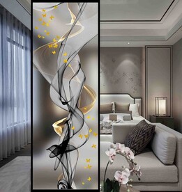 高清分层透明底屏风玻璃打印图