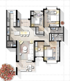 户型图 家配图 洋房图图片