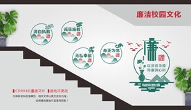 廉洁廉政校园楼梯文化