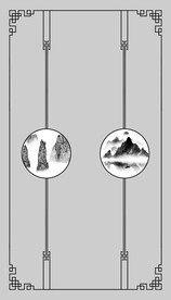 高清分层透明底推拉门打印图