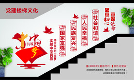 中国梦楼梯文化墙