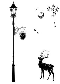 高清分层透明底推拉打印图  