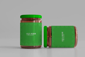 水果罐头包装瓶样机