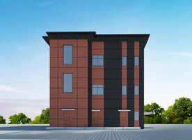 办公楼侧面外观设计案例效果图