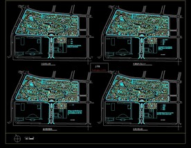 某花园总平面规划分析图