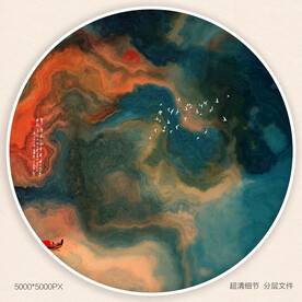 水墨山水装饰画