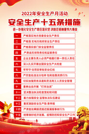 安全生产十五条措施