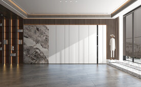 现代极简 轻奢客厅 空场景