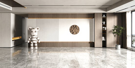 现代极简 轻奢客厅 空场景