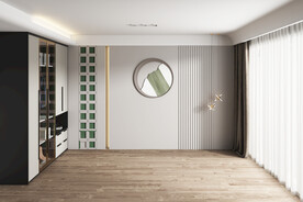 现代卧室 空场景 