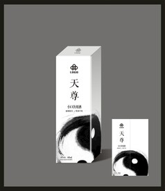红酒白酒包装效果图和平面图 