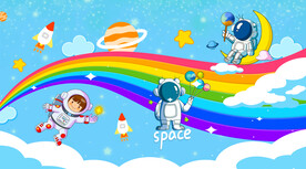 卡通星空宇航员