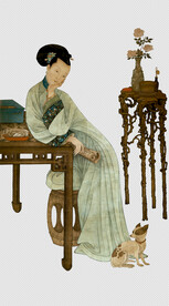 清代国画古典仕女图