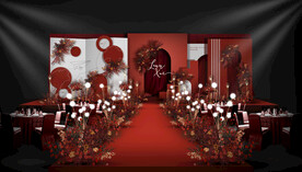 红色婚礼舞台