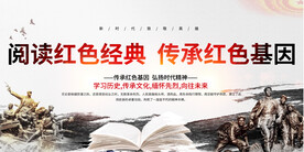 学校读书活动展板