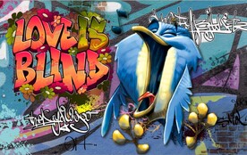 复古小鸟街头涂鸦餐饮酒吧壁画