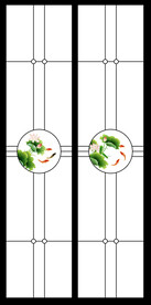 高清分层透明底推拉门打印图