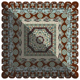 敦煌莫高窟壁画团花纹藻井