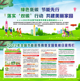 2022节能宣传周低碳日展板
