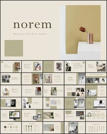 兰迪色时尚图文杂志风PPT模板