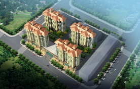 住宅小区鸟瞰图