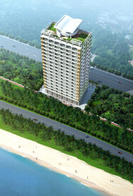 海景高层住宅公寓鸟瞰图