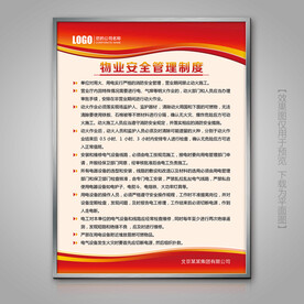 物业消防安全管理制度灯箱标牌