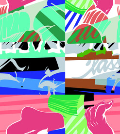 红色色块  涂鸦