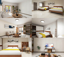 高速高铁项目部招待宿舍效果图