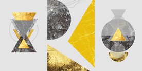 轻奢装饰画 几何图形 大理石纹