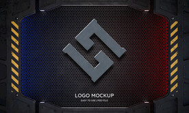 黑色科技机械logo海报标签