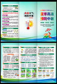 预防中暑三折页