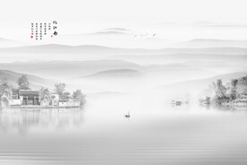 水墨江南水乡