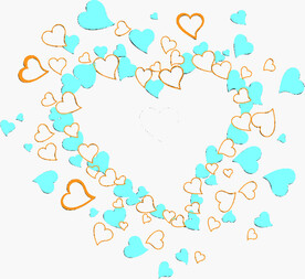 数码裁片爱心几何