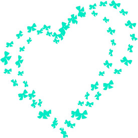 数码裁片定位蝴蝶结爱心