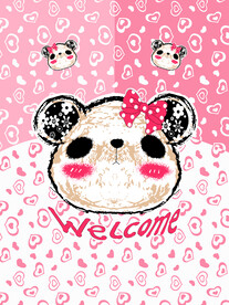 数码定位裁片熊猫