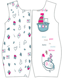 数码卡通连体定位裁片