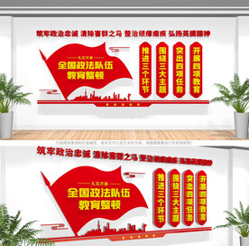 政法队伍教育整顿文化墙